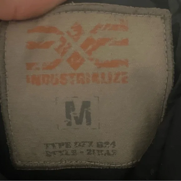 Industrialize Black Puffer Vest with lining red trim on zippers & pockets Men M - Picture 5 of 8